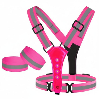 LED Safety Vest for Running & Cycling - Rechargeable High Visibility Light 11