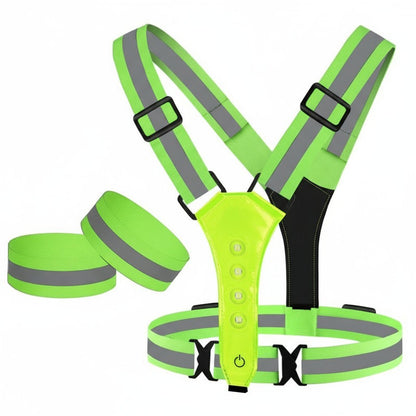 LED Safety Vest for Running & Cycling - Rechargeable High Visibility Light 12