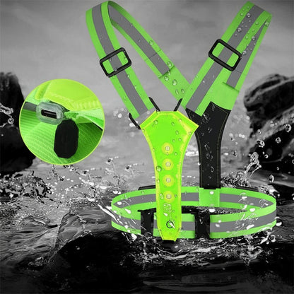 LED Safety Vest for Running & Cycling - Rechargeable High Visibility Light 3