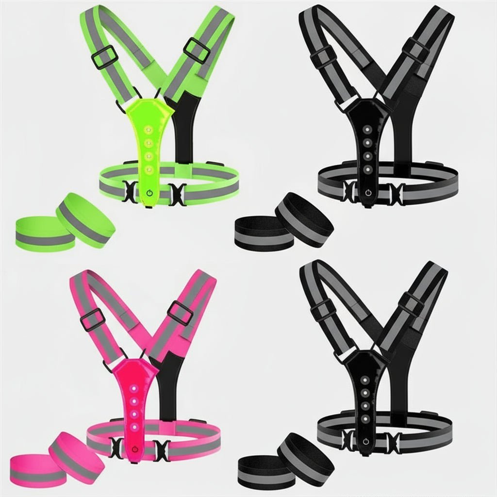 LED Safety Vest for Running & Cycling - Rechargeable High Visibility Light 5