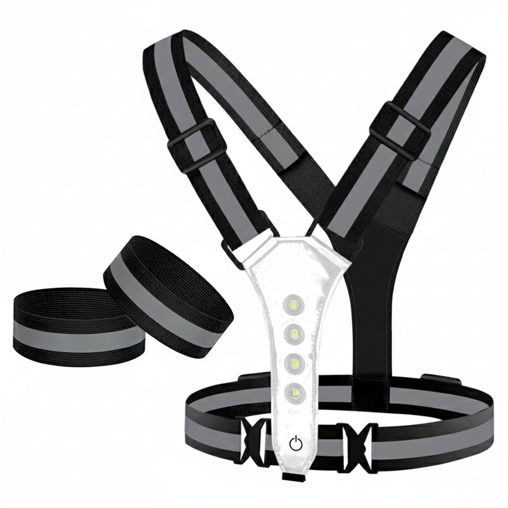 LED Safety Vest for Running & Cycling - Rechargeable High Visibility Light 6