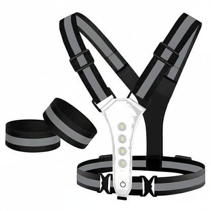 LED Safety Vest for Running & Cycling - Rechargeable High Visibility Light 6