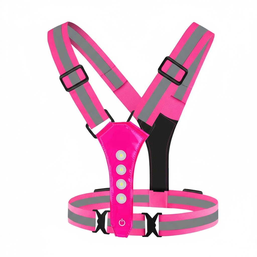 LED Safety Vest for Running & Cycling - Rechargeable High Visibility Light 7