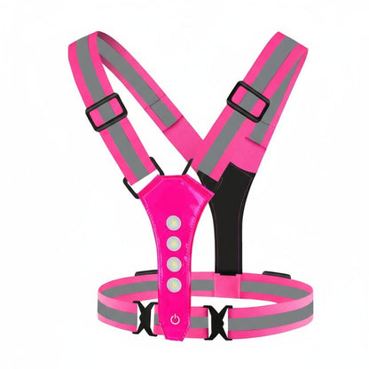 LED Safety Vest for Running & Cycling - Rechargeable High Visibility Light 7