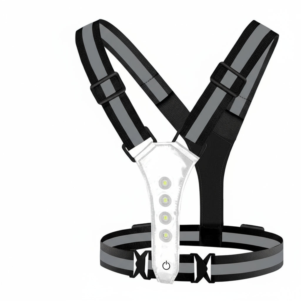 LED Safety Vest for Running & Cycling - Rechargeable High Visibility Light 8