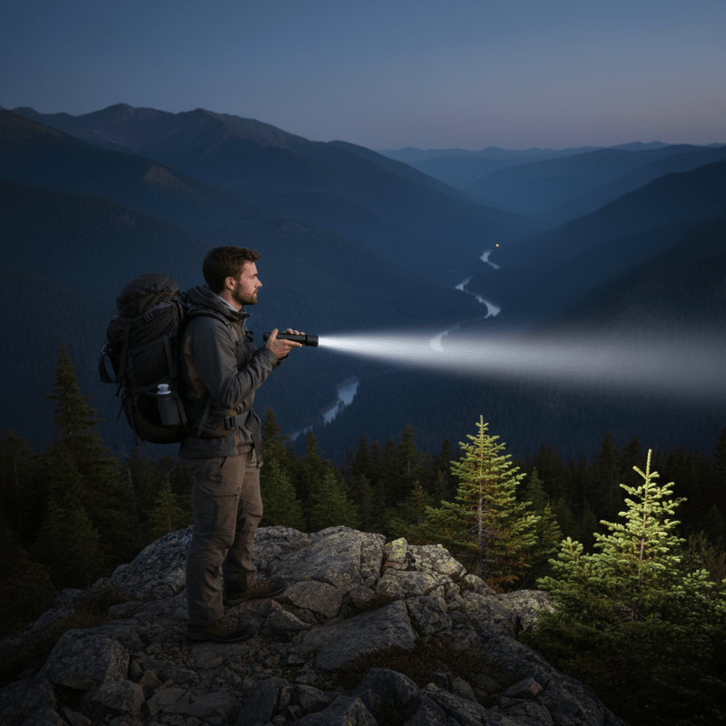 LUMATRON – Powerful LED flashlight with 100,000 lumens, USB charging & waterproof zoom design 0