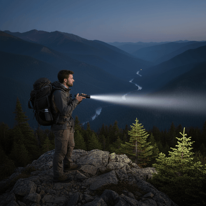 LUMATRON – Powerful LED flashlight with 100,000 lumens, USB charging & waterproof zoom design 0
