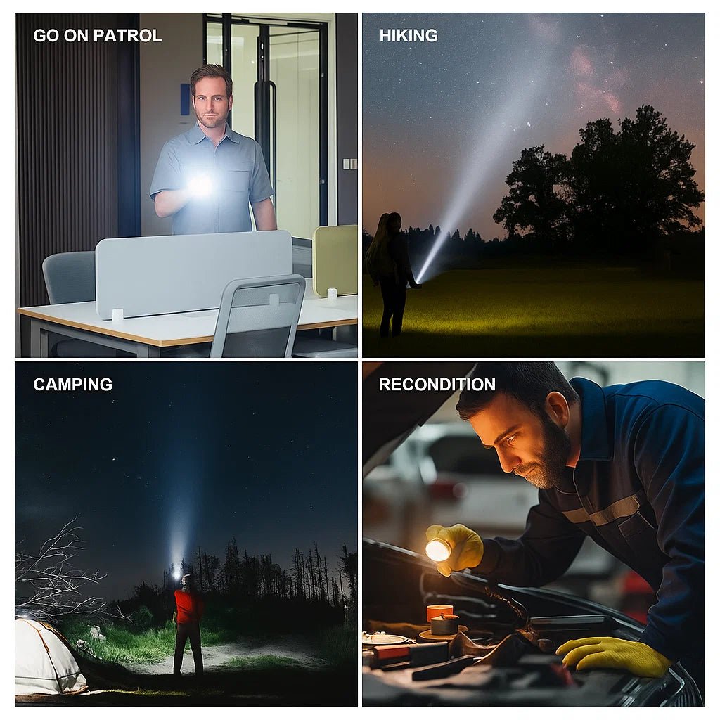 LUMATRON – Powerful LED flashlight with 100,000 lumens, USB charging & waterproof zoom design 3