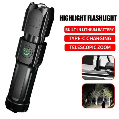 LUMATRON – Powerful LED flashlight with 100,000 lumens, USB charging & waterproof zoom design 4