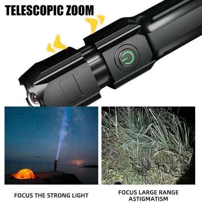 LUMATRON – Powerful LED flashlight with 100,000 lumens, USB charging & waterproof zoom design 6