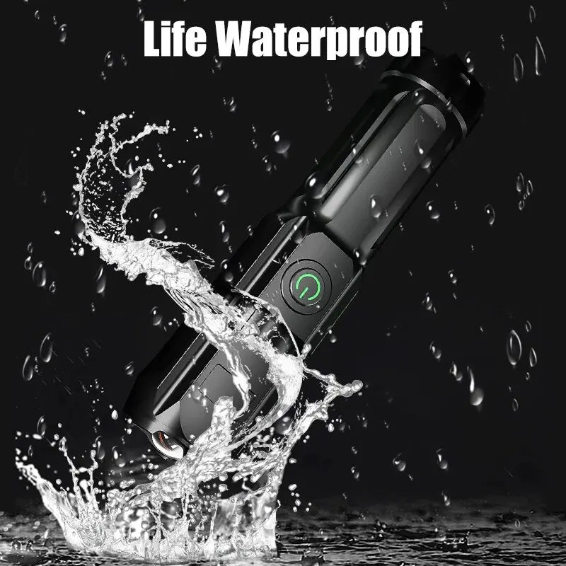 LUMATRON – Powerful LED flashlight with 100,000 lumens, USB charging & waterproof zoom design 7