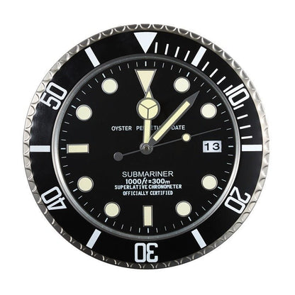LUMISTEEL – Contemporary Silent Wall Clock with Luminous Hands 0