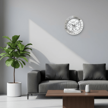 LUMISTEEL – Contemporary Silent Wall Clock with Luminous Hands 1