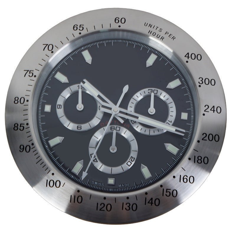 LUMISTEEL – Contemporary Silent Wall Clock with Luminous Hands 12