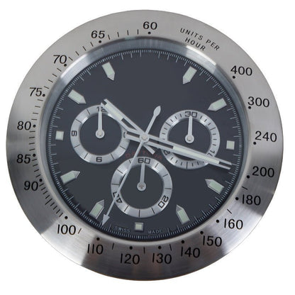 LUMISTEEL – Contemporary Silent Wall Clock with Luminous Hands 12