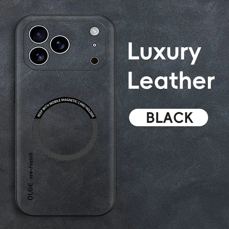 LUXEGUARD – Premium Leather Phone Case with MagSafe for iPhone 0
