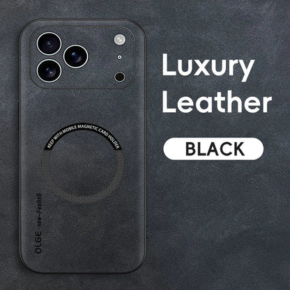 LUXEGUARD – Premium Leather Phone Case with MagSafe for iPhone 0