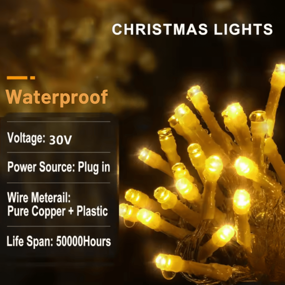 LUXORIA – LED garden curtain 4 × 0.6 m with weatherproof design 3