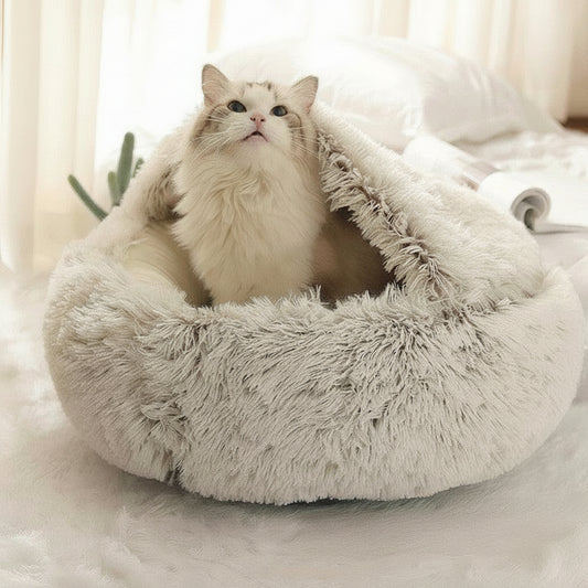 LUXURY COUPLE PET BED – Plush pet bed for cats and small dogs
