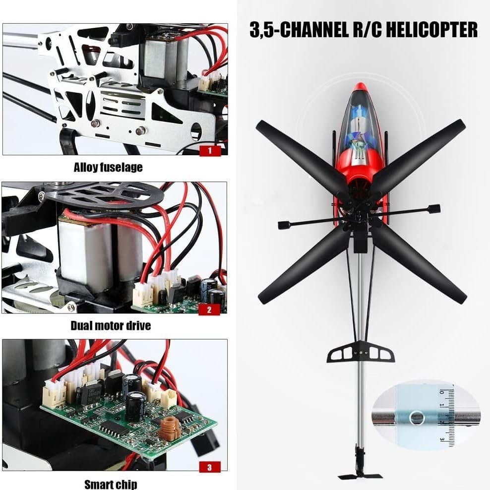 Large 80cm RC Remote Control Helicopter - Durable, Rechargeable & Easy to Fly 3