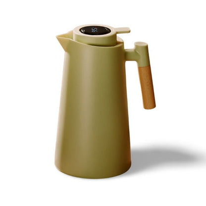 Lattea – Thermal Jug with Temperature Display, Leak-Proof Design & Wooden Handle 0