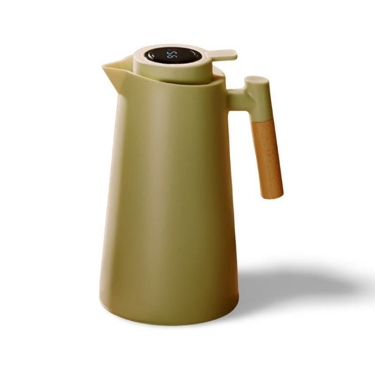 Lattea – Thermal Jug with Temperature Display, Leak-Proof Design & Wooden Handle 0