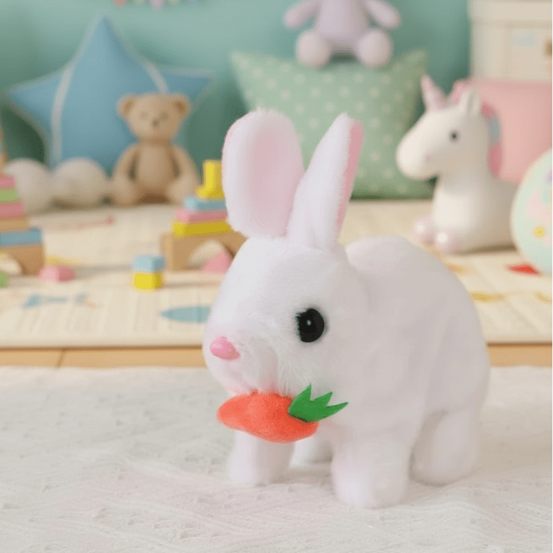 Lifelike Electric Plush Bunny Toy - Interactive Movements & Sounds Plushies 7