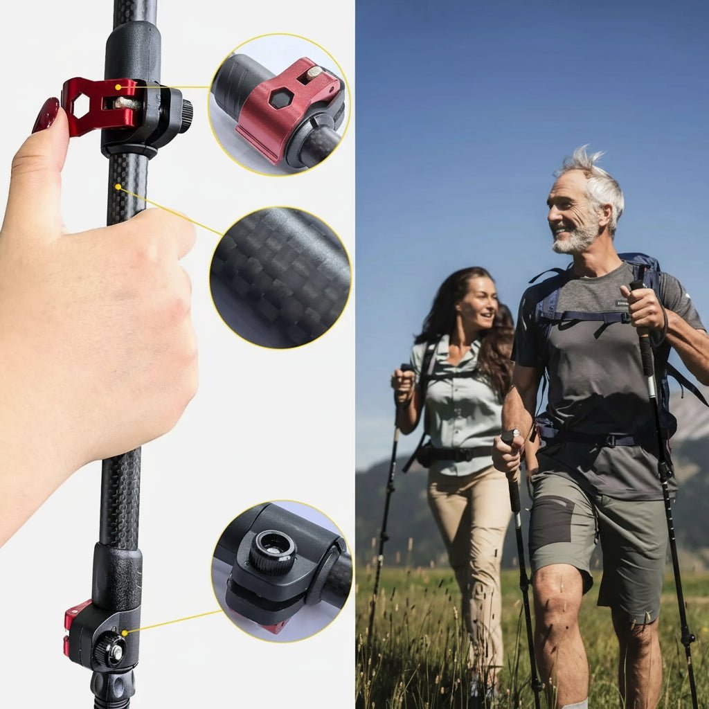Lighten Up - Collapsible Carbon Fiber Hiking Poles for Lightweight Support 1