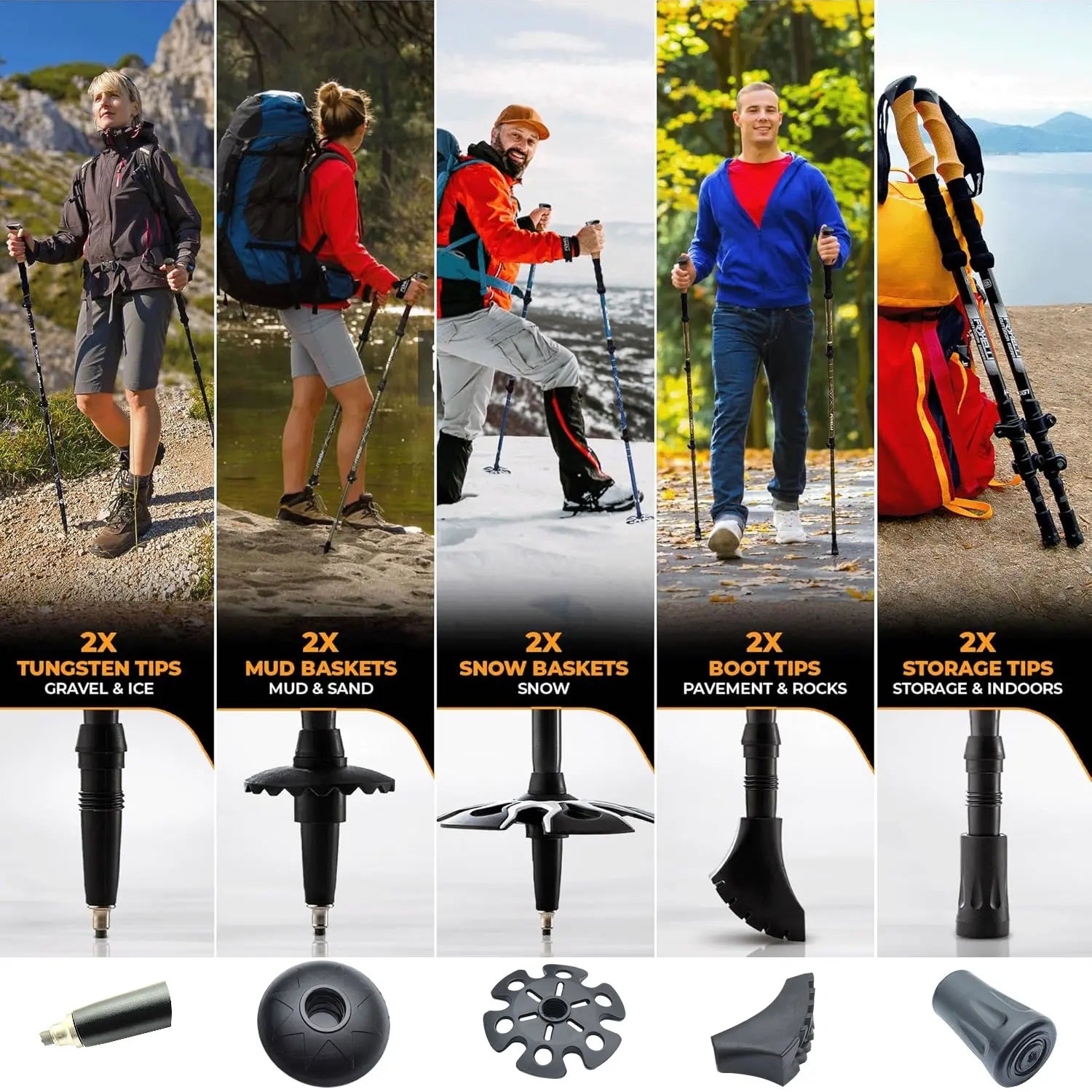 Lighten Up - Collapsible Carbon Fiber Hiking Poles for Lightweight Support 4