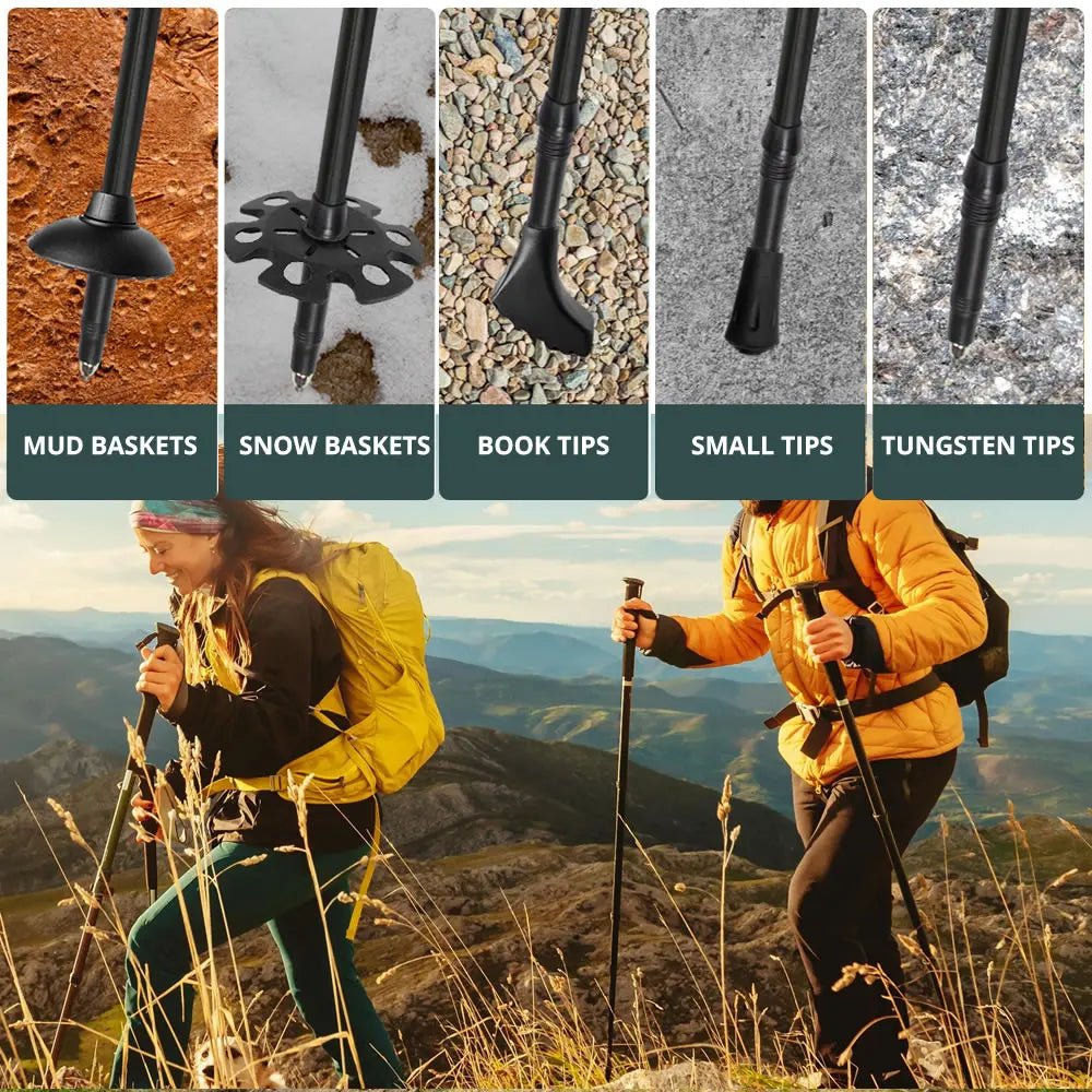 Lighten Up - Collapsible Carbon Fiber Hiking Poles for Lightweight Support 5