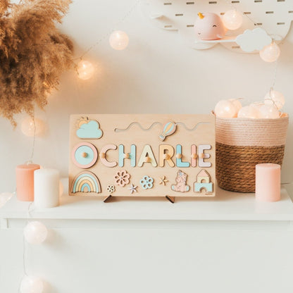 Little Name Wooden Puzzle | Personalized Montessori Toy | Custom Name Learning Puzzle | Educational Wooden Gift for Toddlers 1