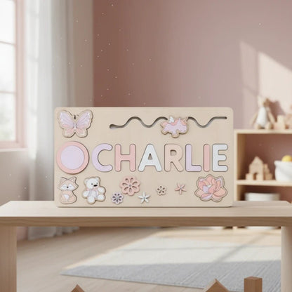 Little Name Wooden Puzzle | Personalized Montessori Toy | Custom Name Learning Puzzle | Educational Wooden Gift for Toddlers 2