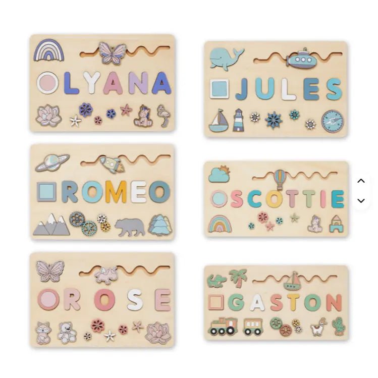 Little Name Wooden Puzzle | Personalized Montessori Toy | Custom Name Learning Puzzle | Educational Wooden Gift for Toddlers 6
