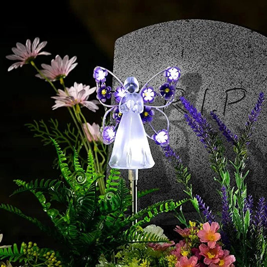 Luminous Haven - Solar Angel LED Garden Light, Weatherproof & Automatic Charging 0
