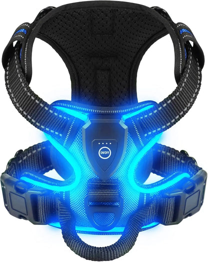 Luminous LED Dog Harness - Rechargeable Safety Vest with 3 Light Modes 6