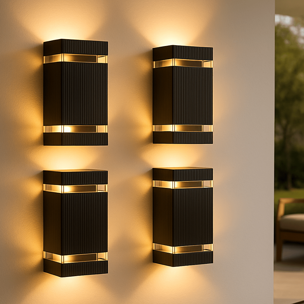 Lumora - Modern Up & Down Outdoor Lights, IP65 Waterproof Garden Lamps 12