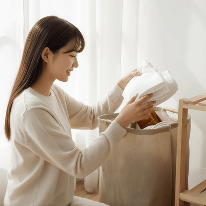HarmonyWeave Basket – Elegant Organizer for Laundry & Storage