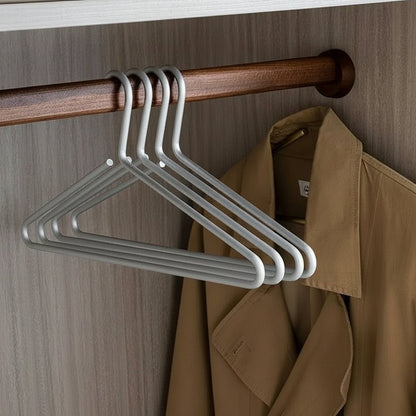 LuxeSuit - 5-Piece Metal Clothes Hanger Set in Gold & Silver for Elegant Storage 6