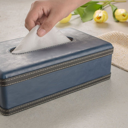 LuxeTiera Leather Tissue Box Holder | Elegant handcrafted leatherite organizer for home, office, and car 2