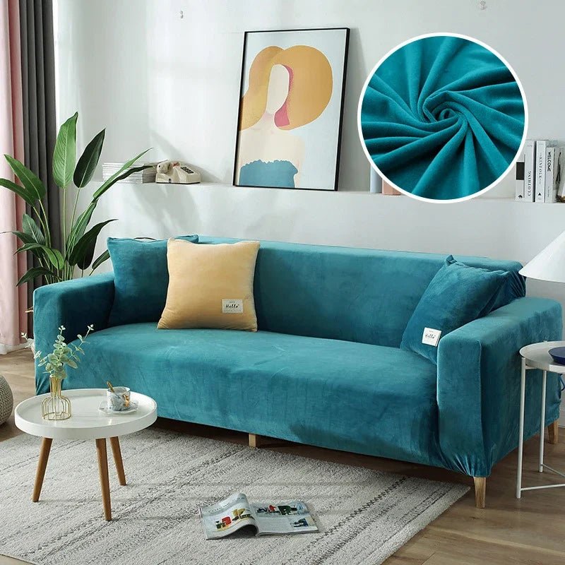 SOFALUX – Stretch Velvet Sofa Cover with Elegant Design and Protective Fit
