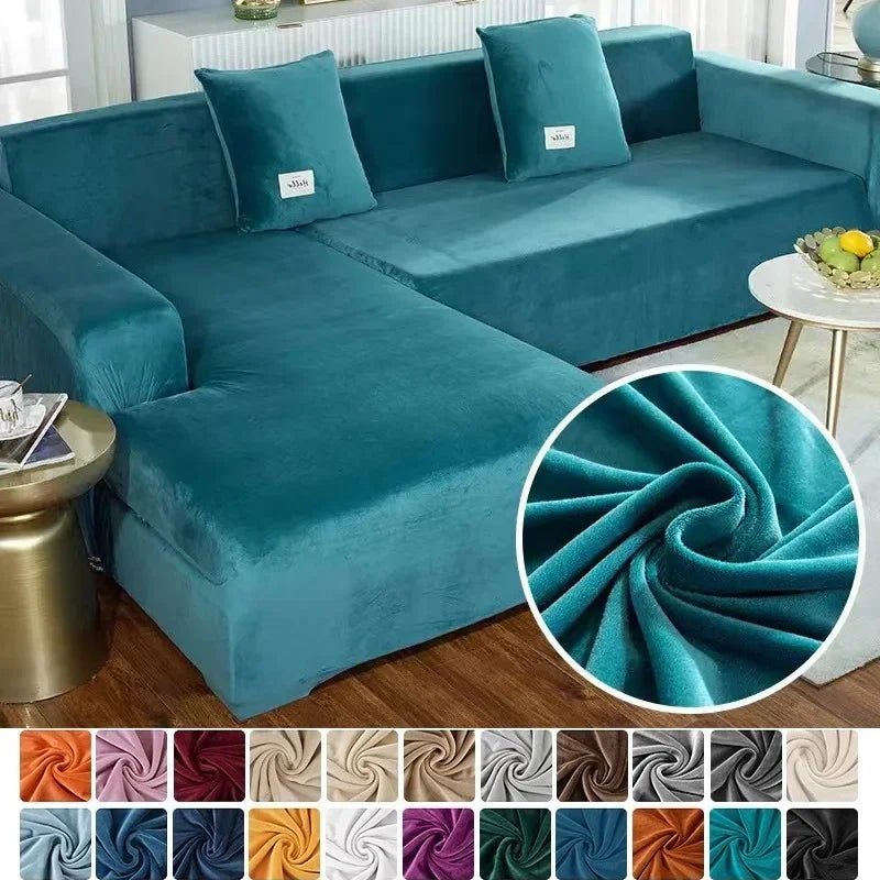 SOFALUX – Stretch Velvet Sofa Cover with Elegant Design and Protective Fit
