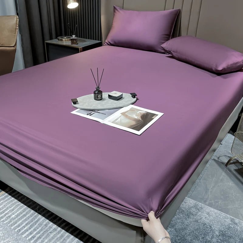 Luxury Mulberry Silk Fitted Bed Sheet - 100% Silk, Deep Pocket 25CM 17