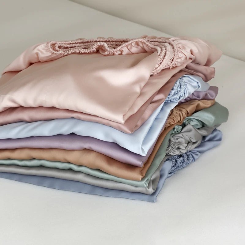 Luxury Mulberry Silk Fitted Sheet - Smooth, Breathable, Non-Slip Design 0