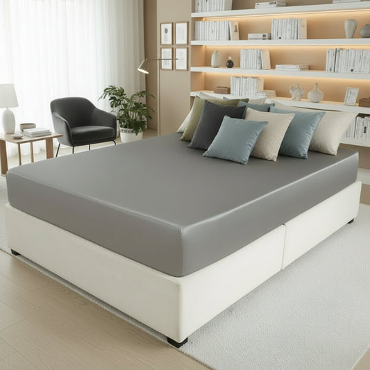 Luxury Mulberry Silk Fitted Sheet - Smooth, Breathable, Non-Slip Design 14