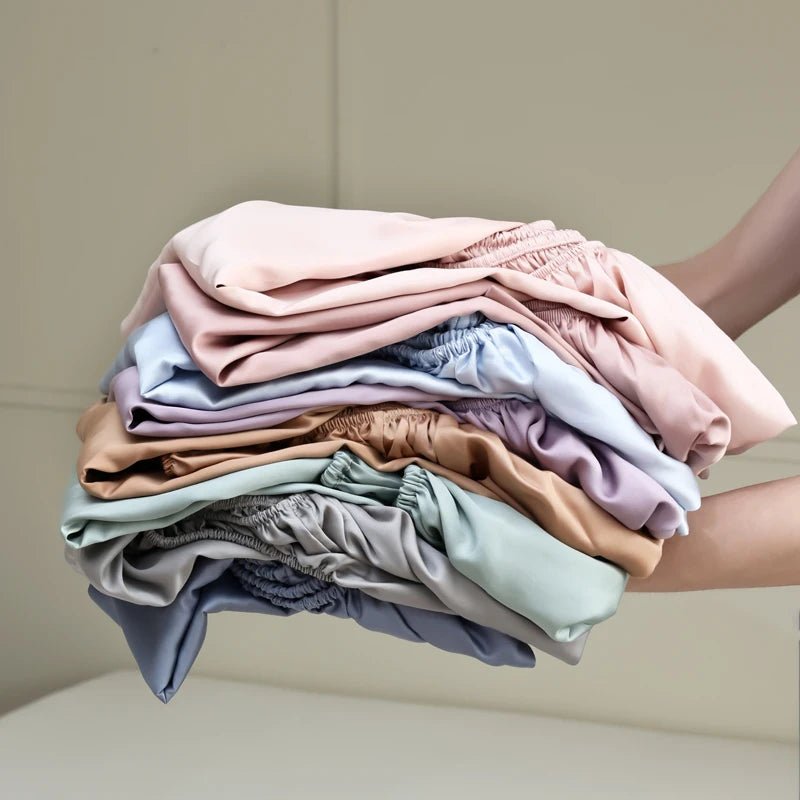 Luxury Mulberry Silk Fitted Sheet - Smooth, Breathable, Non-Slip Design 4