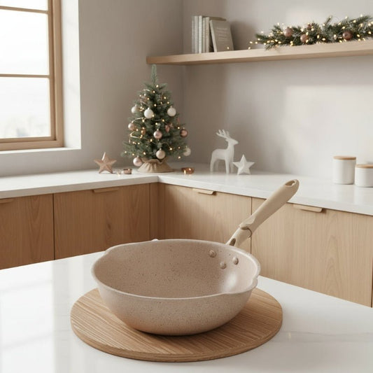 MAIFANTRIQ – Deep non-stick wok with Maifan stone coating made of aluminum alloy for all types of cooktops 1