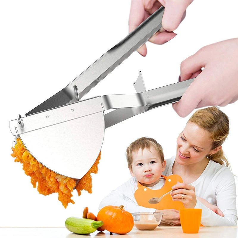 MELLOWPRESS – High-performance stainless steel potato press for baby food & fruit 3