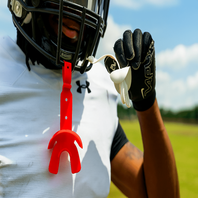 MOUTHGUARDIQ – Double mouthguard for rugby, American football & boxing with shock-absorbing TPR material 1