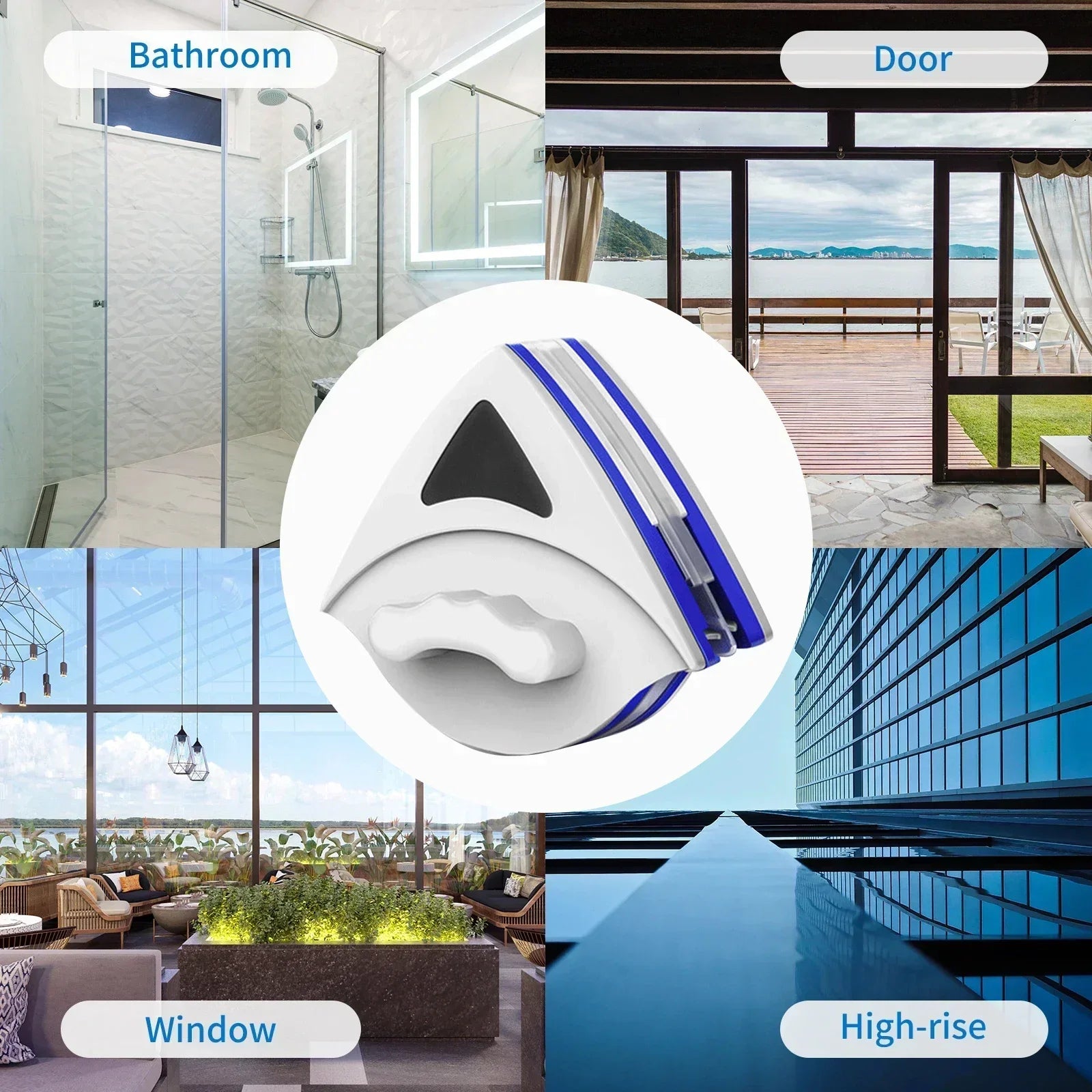 Magnetic Double-Sided Glass Cleaner Tool for Effortless Streak-Free Cleaning 3