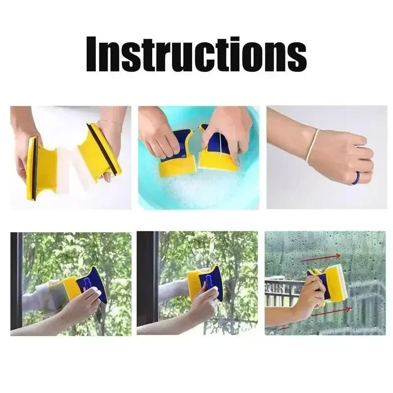 Magnetic Double-Sided Window Cleaner with 1.2M Safety Rope for Streakless Shine 4